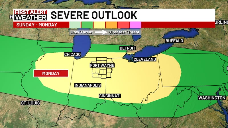 First Alert Forecast: Storm chances increasing to start the week