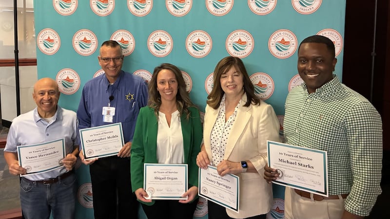 Allen County Government employees recognized in Years of Service Coin Ceremony