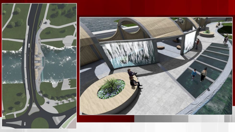 Rendering of planned upgrafes for Ewing Street Bridge.