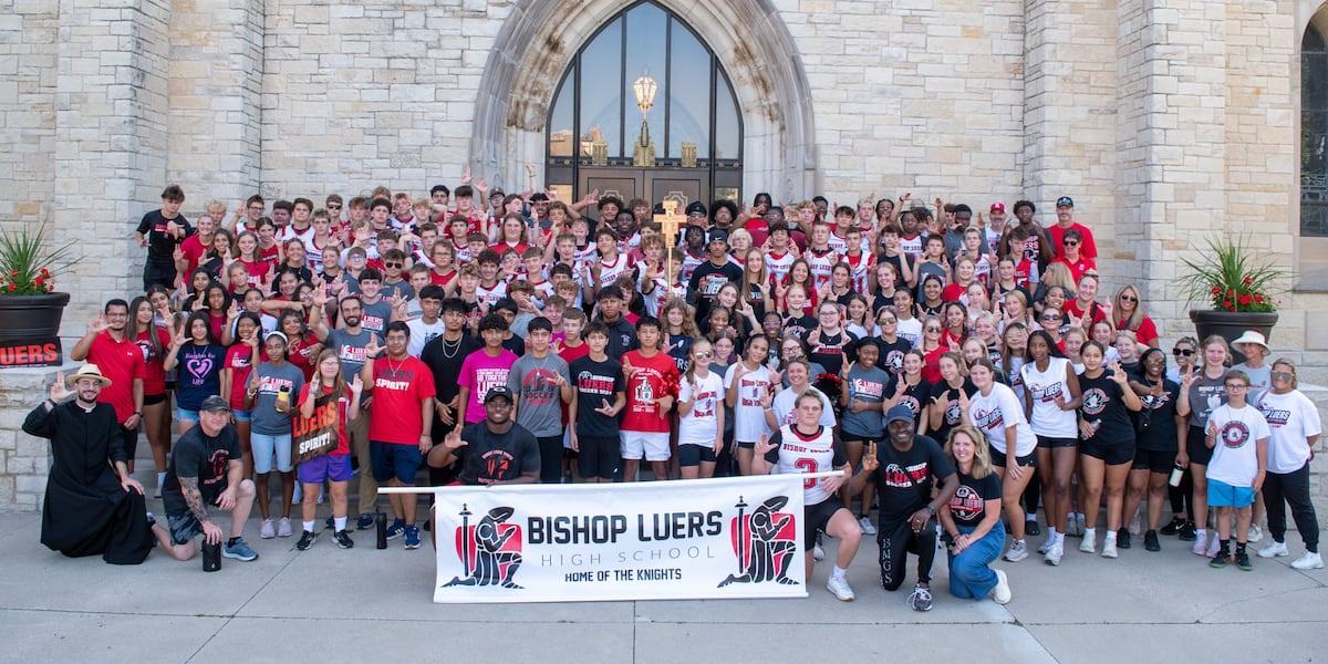 Bishop Luers blesses upcoming school year during 4th annual ‘Walk of the Knights’