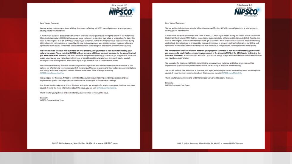 Customer Communication Letters NIPSCO overcharged 3,500 natural gas customers, newly unsealed records show