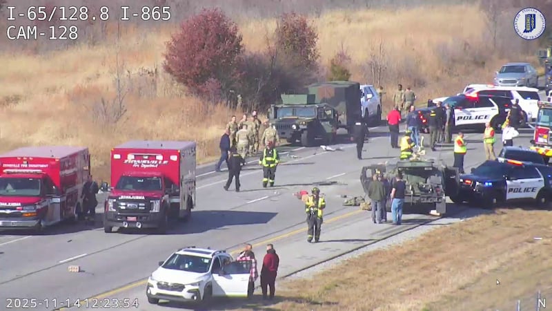Indiana National Guardsman dead, 3 more injured after crash in central Indiana