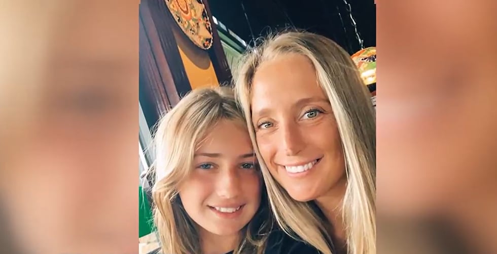 Audree Heine (left) and her mother, Jaimee Seitz (right).