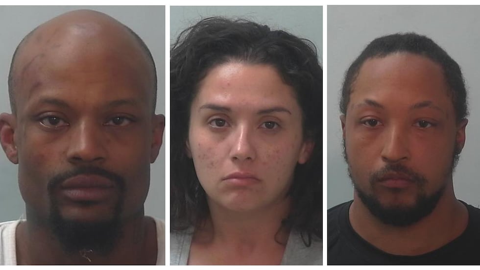 36-year-old Royal Davis Jr. (left), 29-year-old Jessica Fuentes (middle), and 28-year-old...
