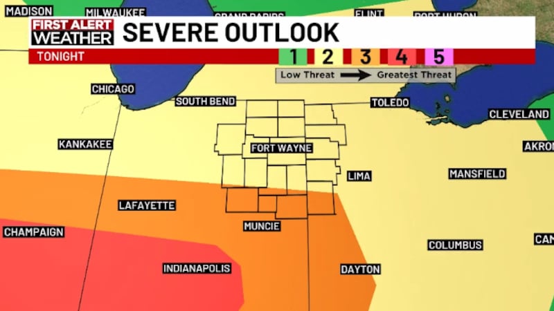First Alert Forecast: Lower severe risk area wide, some strong to severe storms still possible