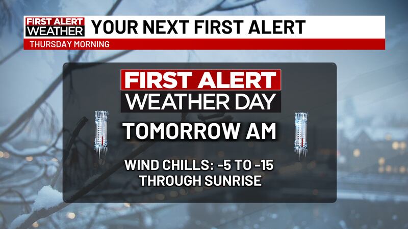 Hit-and-miss snow showers will slide through tonight with subzero wind chills likely to return...